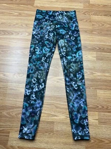Ivivva Lululemon Reversible Leggings Floral/Black READ - Picture 1 of 8