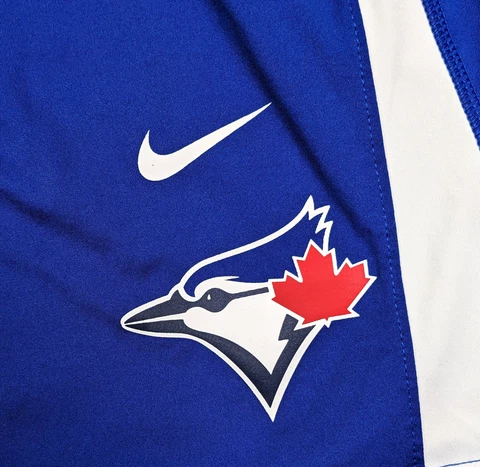 Nike Toronto Blue Jays Shorts Adult Mens XL Blue White Athletic Baseball MLB Dri Cover