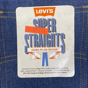 VTG Deadstock Levis Dura Plus Jeans Mens 28x36 Raw Denim Orange Tab Western 80s - Picture 1 of 15