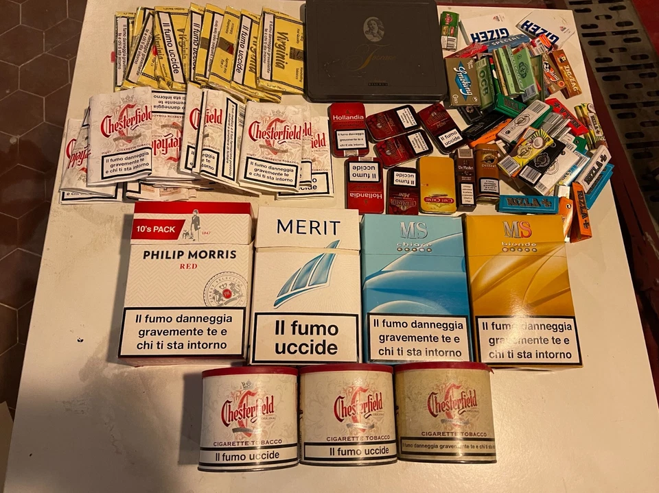COLLEZIONE PACCHETTI DI SIGARETTE VUOTI CIGARETTE MARLBORO MERIT CAMEL DIANA MS - Immagine 1 di 1