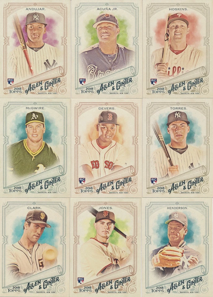 2018 Topps Allen & Ginter Baseball BASE,RC,HIGH NUMBER SP 201-350 Pick From List - Image 1 of 1