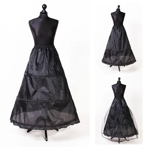 schwarz Reifrock Petticoat Unterrock Gr.32-58 S-XXXL mit 2 od. 3 Ringe Lafairy - Bild 1 von 10