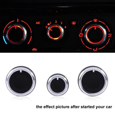 3x Car Air Condition A/C Switch Buttons Control Knobs Cover Fit For VW Golf MK4 - Image 1 of 4