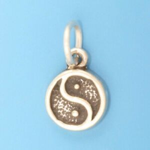 Yin Yang Small Chinese Symbol 925 Solid Sterling Silver Charm MADE IN USA