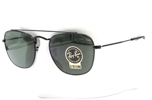 Nuevas gafas de sol Ray-Ban negras aviador G-15 clásicas verdes RB3557 9199/31 51 $163 - Imagen 1 de 6