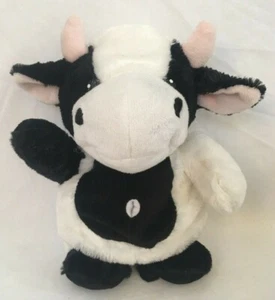 Anico Intl Baby Calf Cow with Moo Sound Hand Puppet 9in Black White Soft Toy - Picture 1 of 9