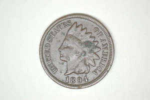 1894/1894 Indian Head Cent- Very Fine with some corrosion. - Picture 1 of 4