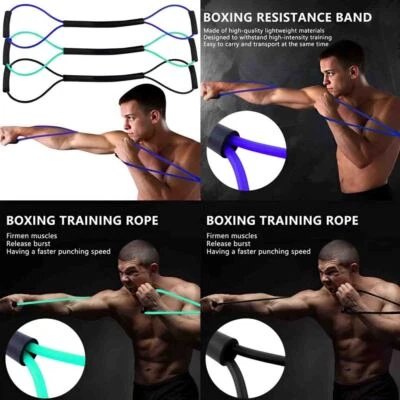 Boxing Resistance Band Exercise Cord Elastic Muscle Back Fitness Training Gym - Image 1 of 4
