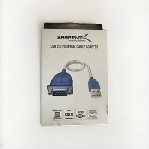 USB 2.0 Sabrent CB-DB9P Serial Cable Adapter New - Picture 1 of 5