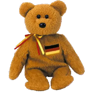 TY BUDDY GERMANIA THE BEAR-GERMAN EXCLUSIVE MWMT - Picture 1 of 1