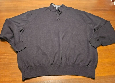 Pullover de golf PGA TOUR para hombre manga larga cuarto cremallera negro talla XXL Foto 1 de 4