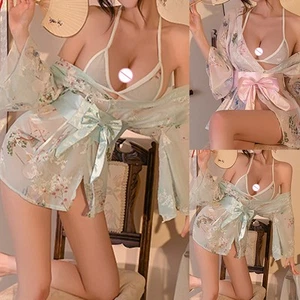 Japanese Style Kimono Japanese Lingerie Home All Seasons Brand New Home Wear - Picture 1 of 28