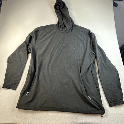 Linksoul Jacket Mens 2XL Gray Boardwalker AC Hooded Quarter Zip Stretch Golf - Image 1 of 4