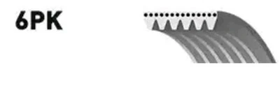 GATES Courroie Poly-V Courroie d'accessoire 6PK1360 pour OPEL ASTRA J 1360mm - Photo 1/4