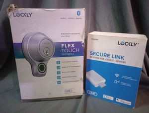 Lockly New Flex Touch Deadbolt PGD7Y & Secure Link PGH200 Open Box Bundle - Picture 1 of 3