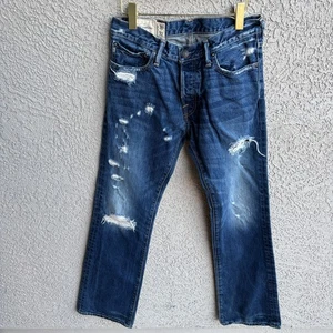 Abercrombie & Fitch Herren 30x32 Heavyweight Denim Jeans Straight Button Fly - Bild 1 von 11