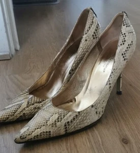 Dolce & Gabbana Heels Leder Animal Snake Python EU 39,5 UK 6,5 Punkt Braun - Bild 1 von 17
