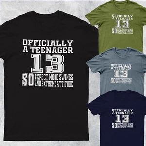 Officially A Teenager For Adults Mens T-Shirt #DG #P1 #PR - Picture 1 of 5