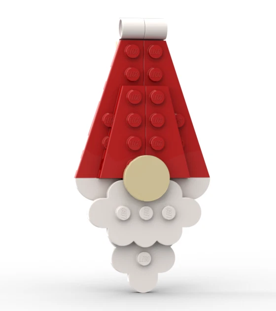 Nordic Gnome Christmas Tree Holiday Ornament  | Made with 100% Genuine New LEGO - Image 1 of 1