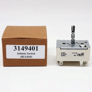 3149401 Infinite Control Switch for Whirlpool Range Stove Burner Eye 811430 - Picture 1 of 6