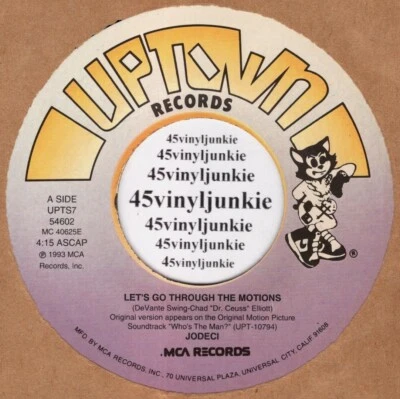 Jodeci NM 45 rpm "Let's Go Through The Motions" on Uptown Records Foto 1 de 2