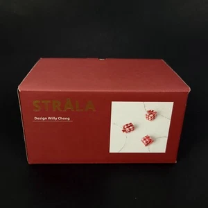 Ikea LED String Light Chain w/ 15 Lights Battery Operated Red Gift Boxes 153.5" - Picture 1 of 5