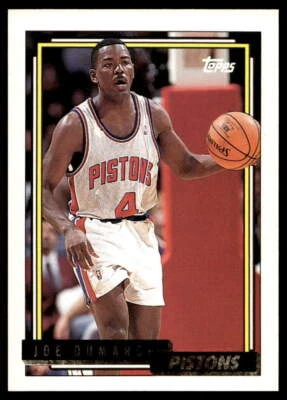 1992 Topps Gold #347 Joe Dumars   Detroit Pistons - Image 1 of 2