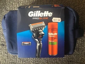 Gillette Pro Glide Razor, Spare Razors, Shaving Gel And A Carry Case - Picture 1 of 8