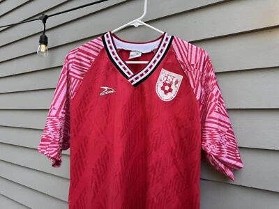 Camiseta Roja RARA Vintage Score Germantown Soccer Club - Talla XL - Hecha en EE. UU. Foto 1 de 4