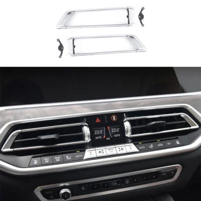 Ajuste para BMW X7 G07 2019-2022 plata mate consola media salida de aire moldura de ventilación Foto 1 de 4