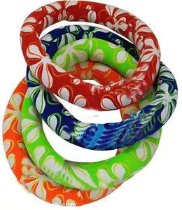 Dive Ring Swimming Pool Fun Swim Neoprene colourful Weighted Rings Kids Toy Hoop - Picture 1 of 10