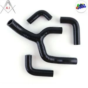 For KTM 250 350 EXC-F XCF-W 2012-2016 Silicone Radiator Coolant Y Hose Black - Picture 1 of 7