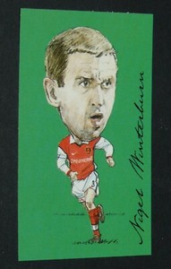 GOLDEN ERA CARD STUBBS FOOTBALL 2001 ARSENAL GUNNERS NIGEL WINTERBURN 1987-2000
