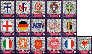 Topps UEFA Women's Euro 2025 Sticker All 16 Wappen/Emblem - Bild 1 von 16
