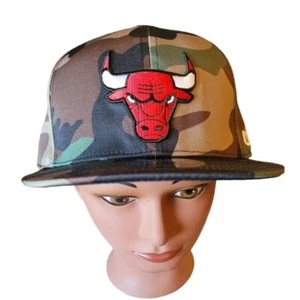 Chicago Bulls Camouflage Baseball Ultra Game NBA Flat Bill Snapback Adjustable - Picture 1 of 5