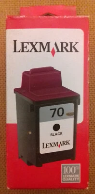 Genuine Sealed (2004) Lexmark 70 (12A1970E) Black Printer Ink Cartridge - Image 1 of 4