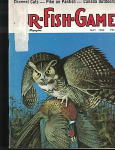 Harding's Fur Fish & Game Magazine May 1980 Owl Cover Cats Panfish - Picture 1 of 1