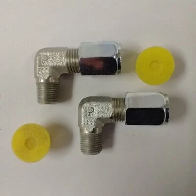 PARKER 4MSEL4N-316 1/4" NPT TO 1/4" A-LOK STEEL 90° ELBOW FITTINGS (LOT 2) - Image 1 of 3