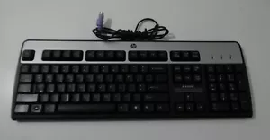 HP KB-0316 WIRED Keyboard with mouse connector TESTED, VERY GOOD, WORKS- BLACK - Picture 1 of 5