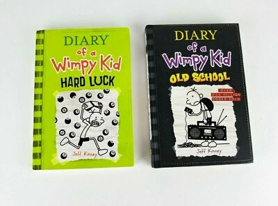 2 Diary of a Wimpy Kid (Old School & Hard Luck) Jeff Kinney Paperback Hardcover - Image 1 of 4