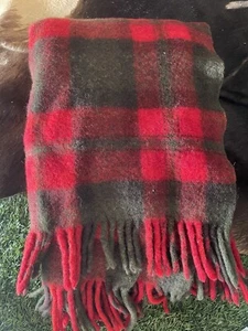 Pendleton Vintage Virgin Wool Throw Blanket 62 x 40 Red Green Tartan Plaid - Picture 1 of 3