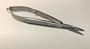 Tijeras de micro puntada Jarit 360-161 oftálmicas 16 mm puntas afiladas curvas 4,5" - Imagen 1 de 5