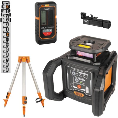Klein Tools 93RLS Green Rotary Laser Level, Self-Leveling w/ Plumb Spot & Tripod - Image 1 of 4
