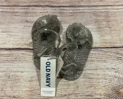 NEW Old Navy Toddler Girls Jelly Sandals SZ 5 - Silver Glitter - Image 1 of 3