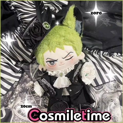One Piece Zoro 20cm Plush Doll Stuffed Clothes Suit Dress Up Anime Toys Cosplay Cover