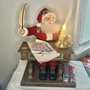 DE COLECCIÓN 1996 CREACIONES NAVIDEÑAS ANIMADAS MUSICAL SANTA EN ESCRITORIO ESCRIBIR CARTAS PROBADAS - Imagen 1 de 9