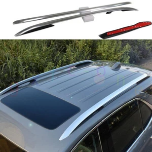 For Chevy 2018-2023 Equinox Aluminum Decorative Silver Roof Rack Rails Bars 2pcs - Picture 1 of 11