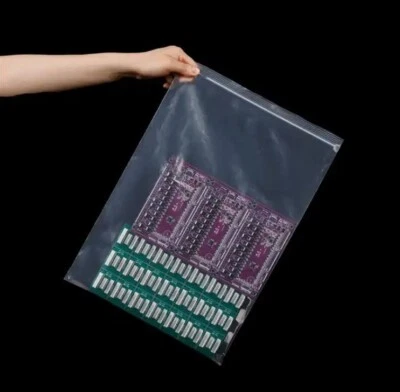 100 Pack 13x15 Inch Clear Reclosable Zipper Bag Plastic Poly Zip Lock Bags  2Mil - Image 1 of 4