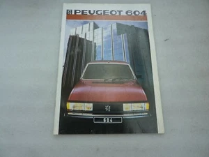 DOCUMENTATION CONCESSION PEUGEOT 604 1986 BON ETAT - Bild 1 von 1