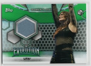 2019 Topps WWE Women's Division Mat Relics Green #MRLT Lita /150